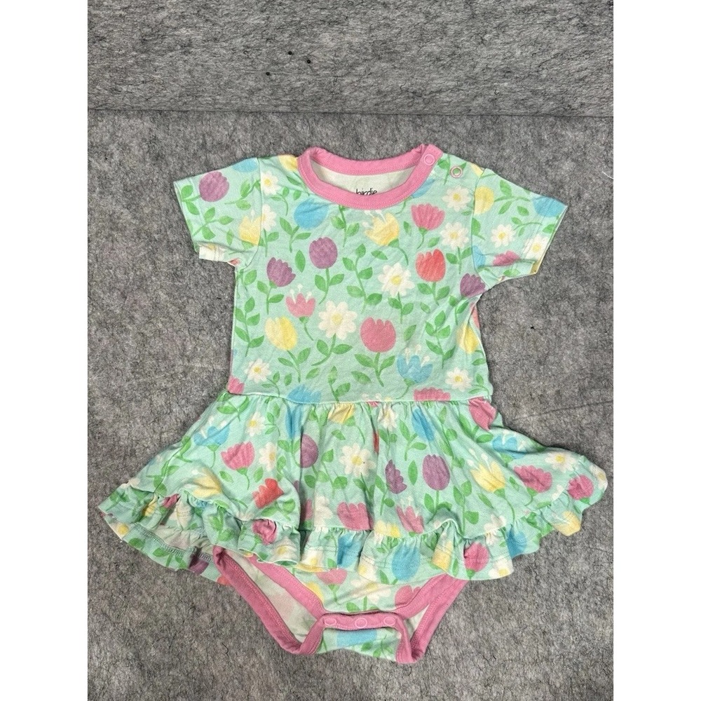 Birdie Bean Bamboo Baby Dress Spring Flower Size 0-3